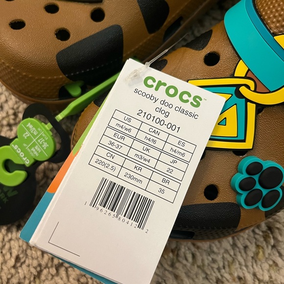 CROCS Scooby-Doo! Classic Clog Brown/Black Unisex Size - Picture 4 of 6